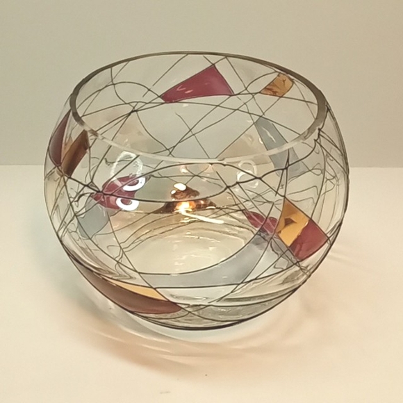 PartyLite Other - ☀️ Partylite Calypso stained glass votive candle holder or bowl. No flaws